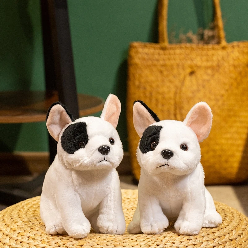 

Lifelike Realistic English Bulldog Plush Toy British Bulldog Stuffed Animal Soft Sheep Dog Terrier Dog Simulation Doll for Kids