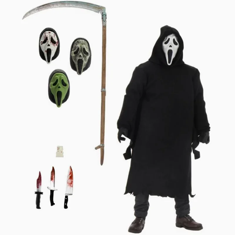 

Height 17-18cm 1:12 Scale Ghostface Killer Accessories 6-inch Movable Figure Model Toy Classic Collectible Souvenir