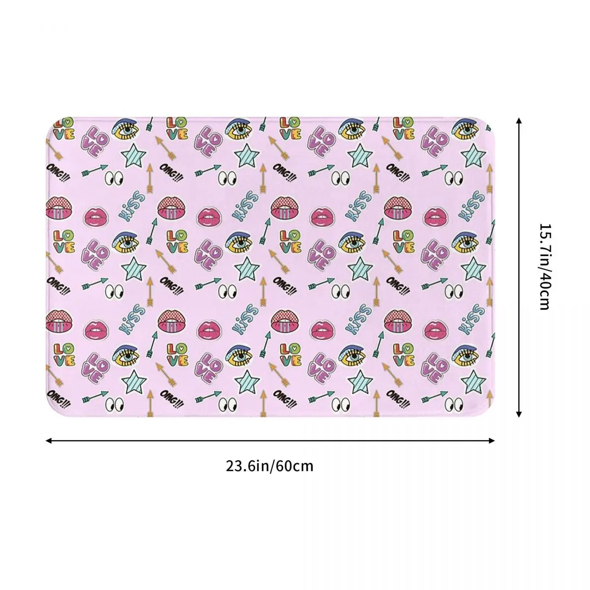 Pop Art Love Lips Pink Pattern Doormat Sand Scraping Carpet Rug Kitchen Entrance Home Floor Mat for Living room Footpad Mats