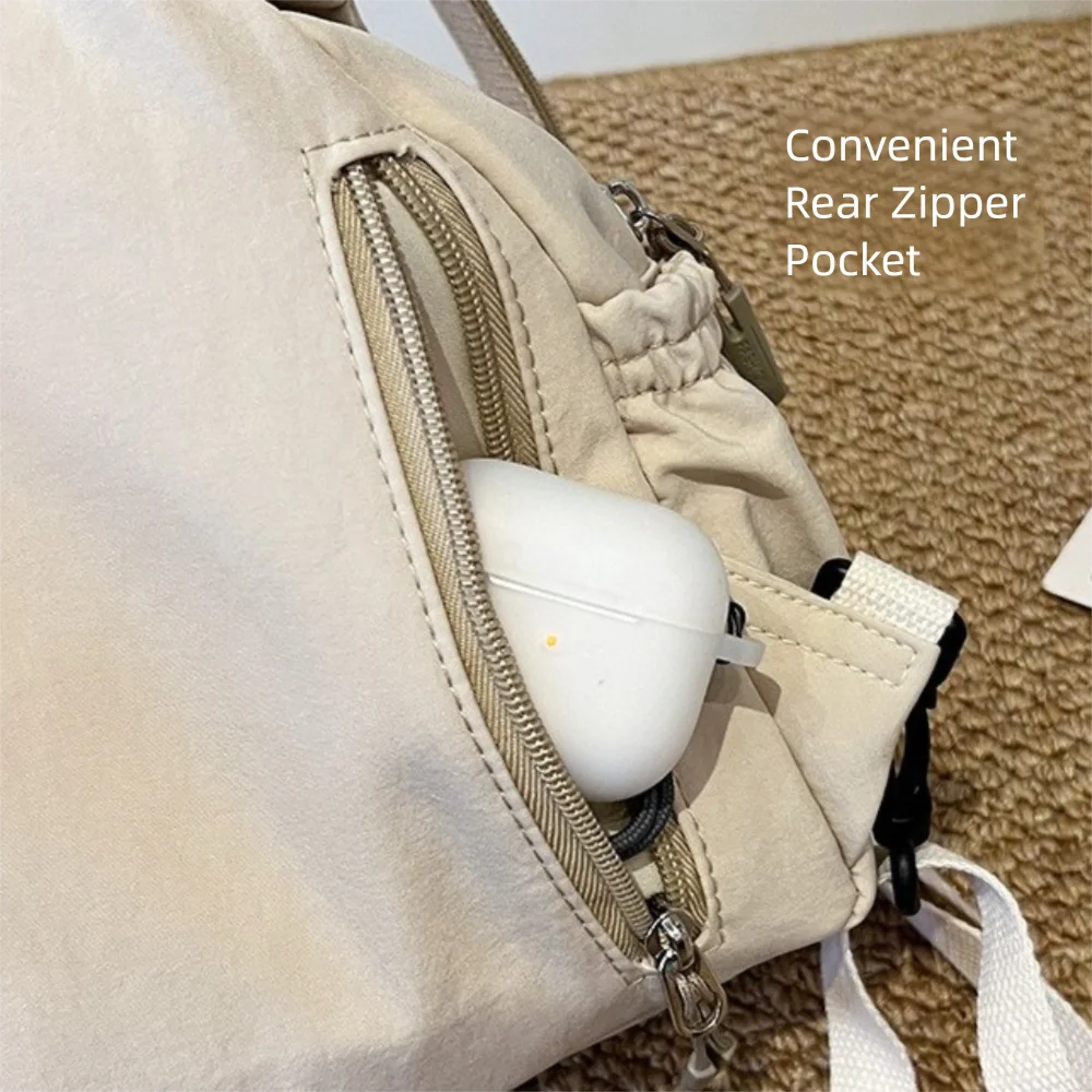 حقيبة ظهر نايلون متعددة الاستخدامات مقاومة للماء ذات سعة كبيرة حقيبة كروس خفيفة الوزن ومتعددة الوظائف حقيبة صدر للسفر