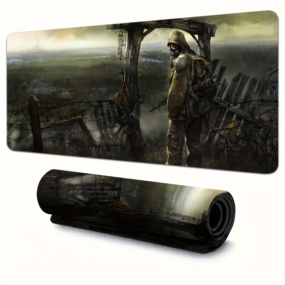 Large Gaming Mouse Pads, Post-apocalyptic Art Design, Suitable for Office Use, Durable Computer Accessory, Oversized Mouse Pad
