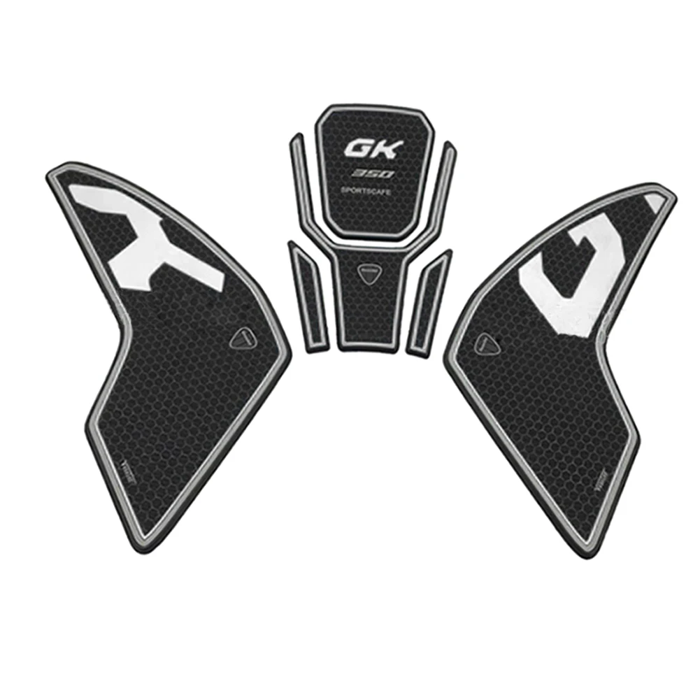 Motorcycle For ZONTES GK 350 GK350 Fuel Tank Sticker Side Decal Protector Traction Pad Cover Decoration Rubber Sets