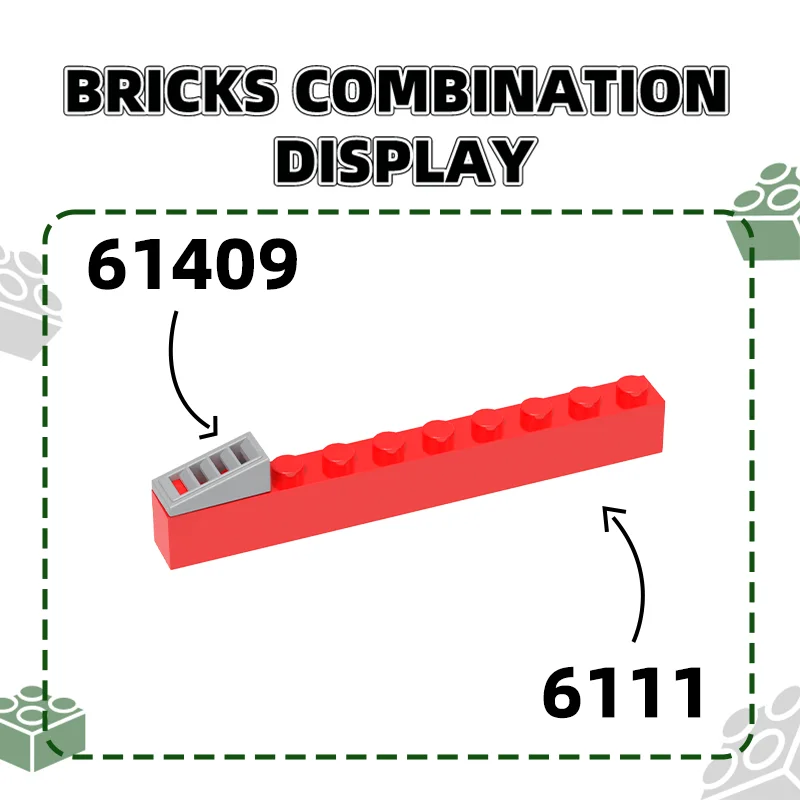 Wange 61409 100g/331 peças inclinação 18 2x1x2/3 com 4 slots bloco moc acessórios compatíveis com tijolo diy montagem infantil diy