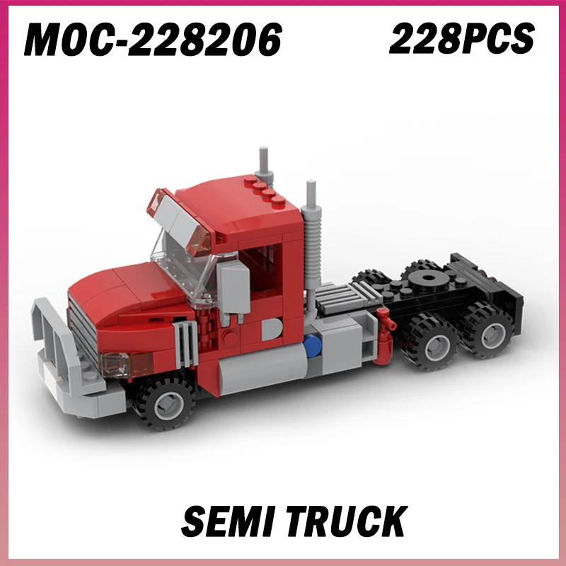 

228 шт. MOC-228206 городская инженерная серия полугрузовик строительный блок модель набор кирпичей креативные миниатюрные игрушки «сделай сам» подарки для мальчиков