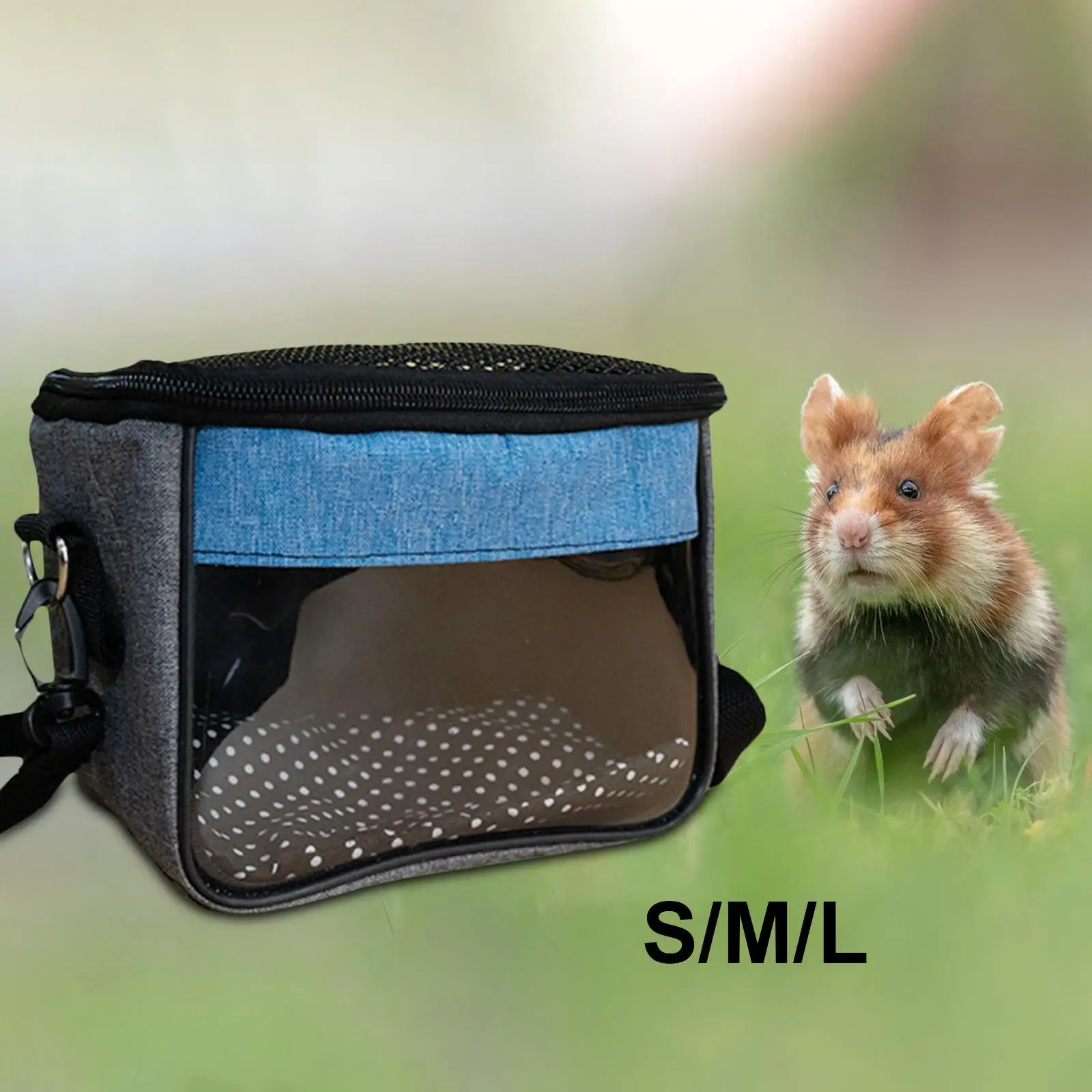 Portable Pets Carrier Bag Hamster Travel Bag Breathable Outgoing Bag Pouch for Rabbit Squirrel Chinchillas Rats Sugar Glider