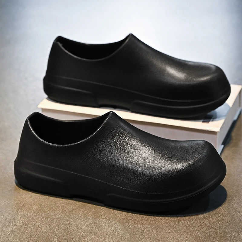 

Мужская обувь, кухонная обувь, резиновые сапоги, мягкие и удобные мужские тапочки для шеф-повара, износостойкие нескользящие тапочки, новинка моды