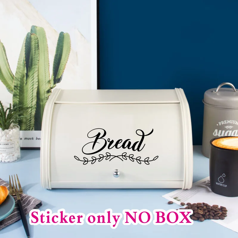 Bread Box Vinyl Sticker Bread Box Storage Label Decals Farmhouse Style Pantry Decor Kitchen Pantry Canister Label Stickers #117