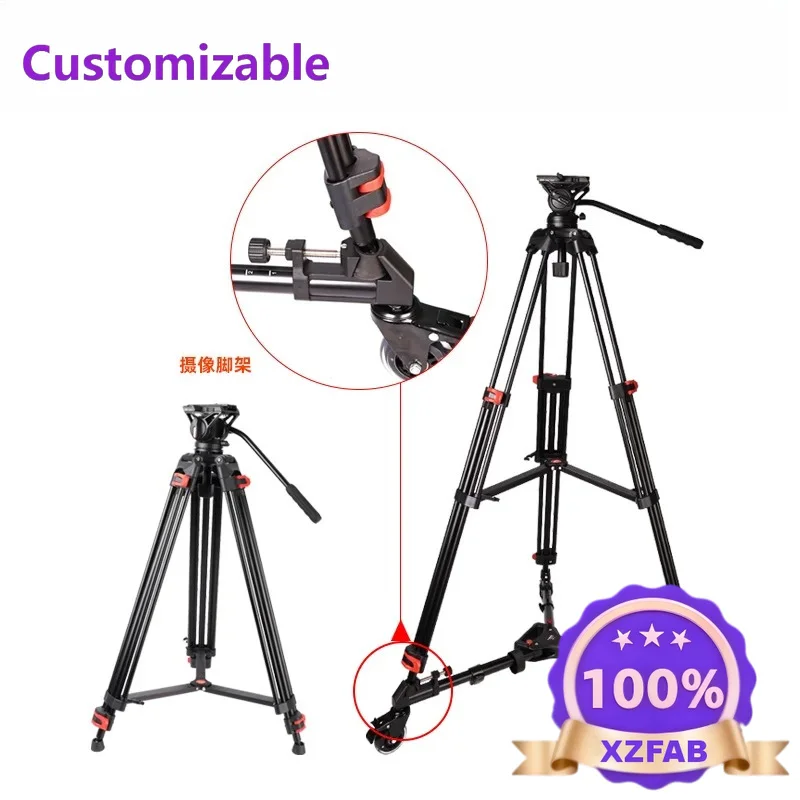 Factory Direct 2026 Keman camera tripod pulley mute damping steady moving portable ground wheel roller camera tripod base caster
