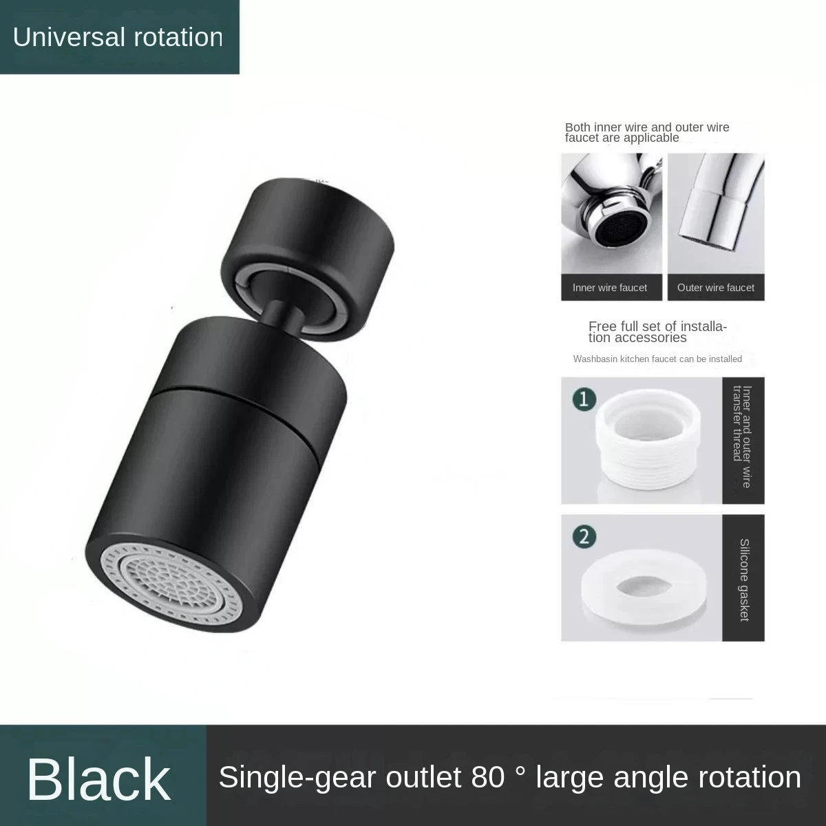 1pc torneira aeradores cabeça anti respingo filtro torneira 22mm móvel torneira da cozinha bico de poupança de água pulverizador 3-cores