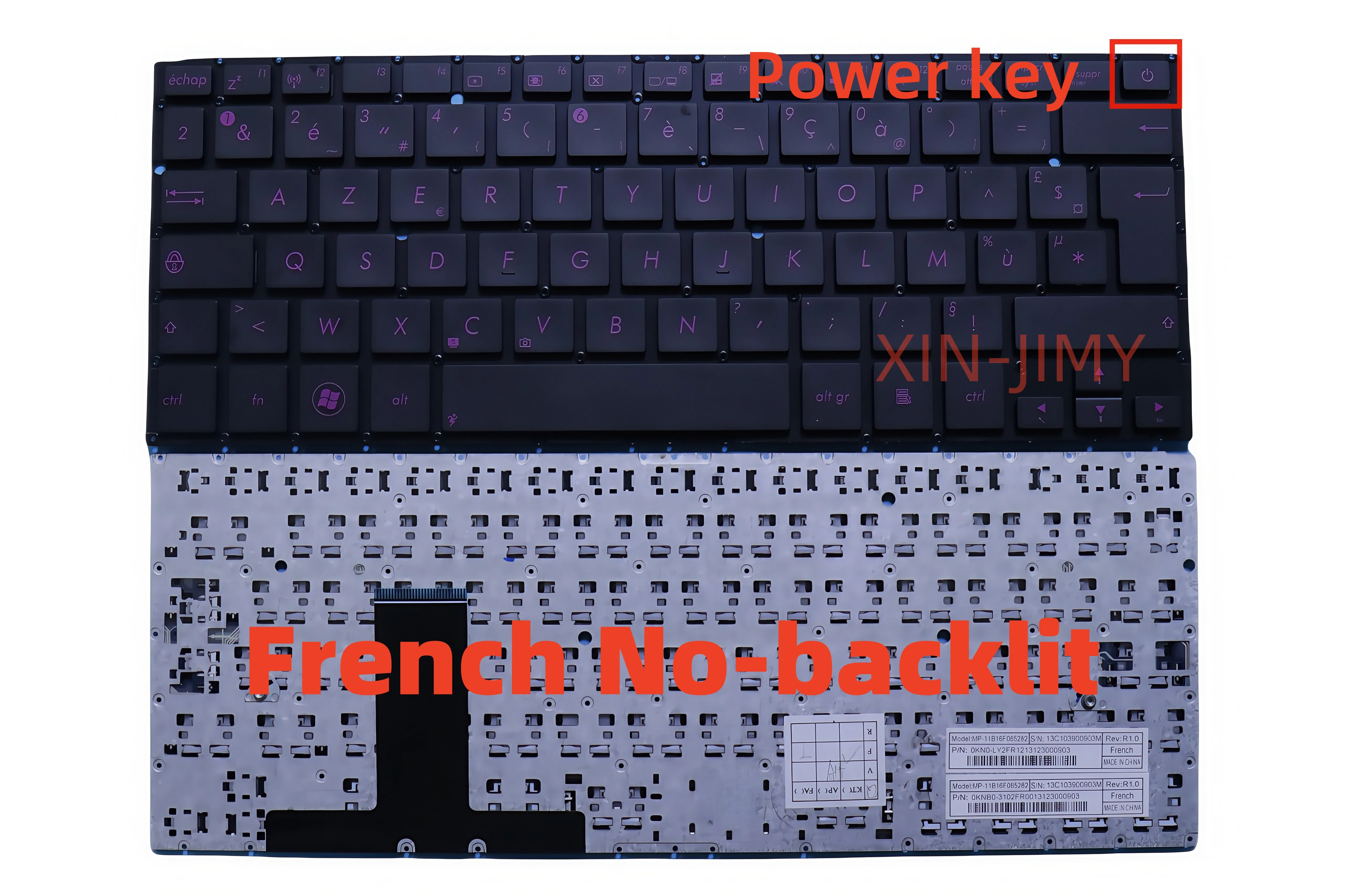 Teclado AZERTY Francês FR para Asus Zenbook UX31 UX31A UX31E UX31L UX31LA UX31S sem retroiluminação