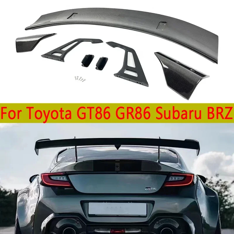 For Toyota GR86 GT86 Subaru BRZ Carbon Fiber Tail fins Trunk Spoiler Guide Rear Wing  Diverter Car Accessorie Body Kits