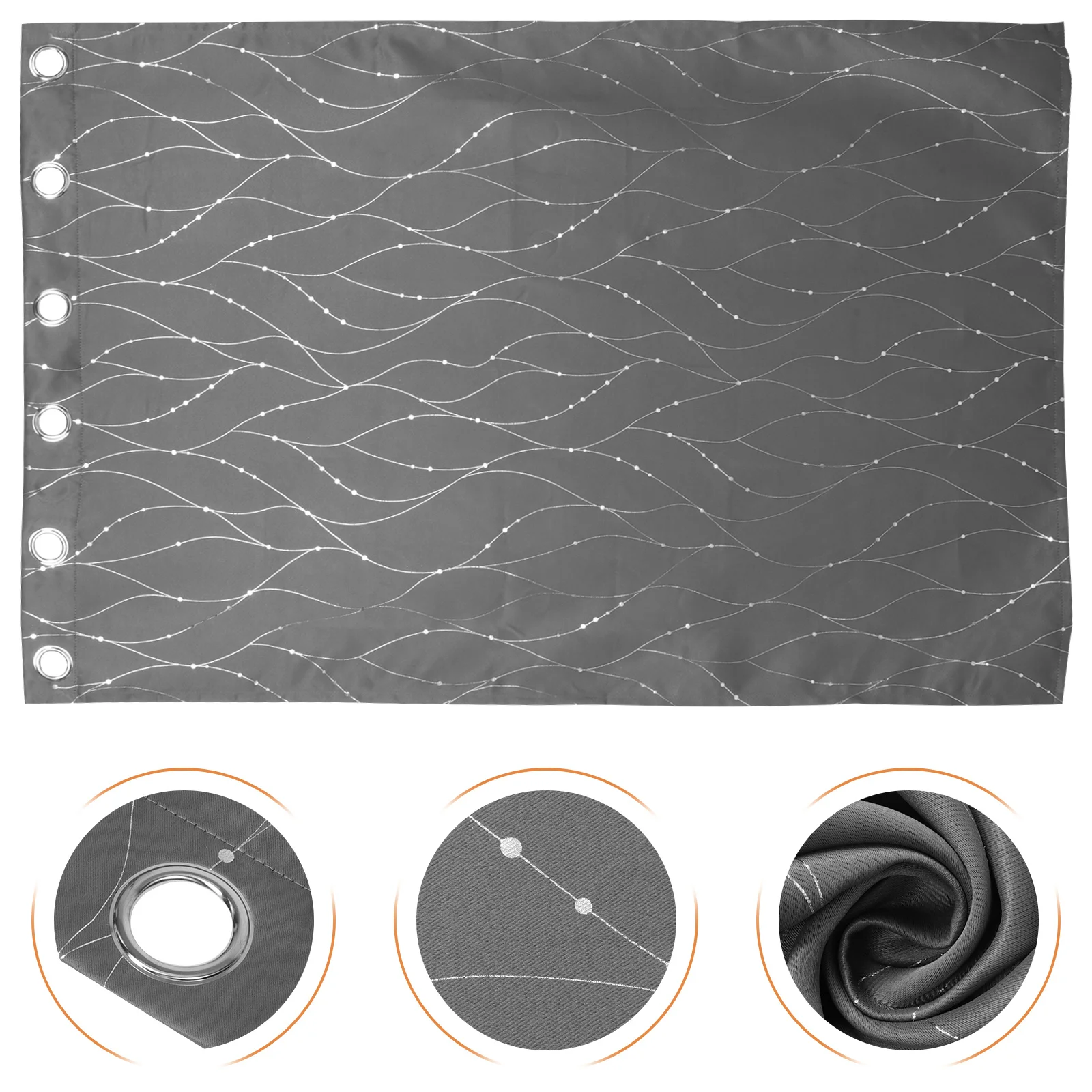 

1pcs Blackout Curtains Grey Grommet Panel For Bedroom Living Room Window Darkening Drape Light Blocking Drapery Curtain Panel