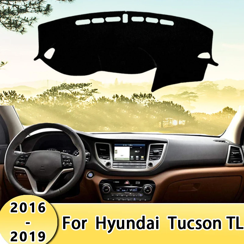 

Car Dashboard Cover Sun Shade Mats Avoid Light Pads Instrument Panel Protective Carpets For Hyundai Tucson TL 2016-2019 2013