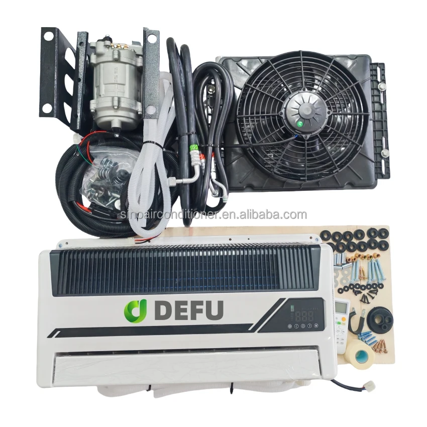 Electric Universal 24V 12V AC Kit For RV Camper & Car 12 Volt Under Dash Air Conditioner For Trucks