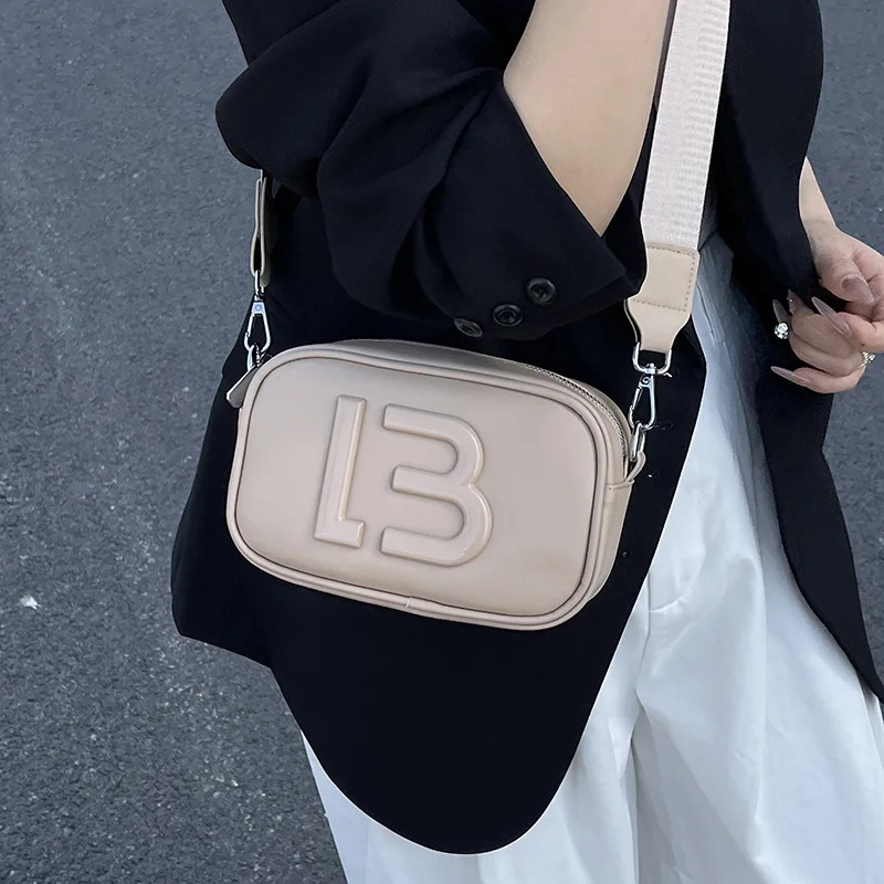 2025 Women's Letter-Embellished Crossbody Bag, Vegan Leather Multi-way Shoulder Purse, Minimalist Commuter Handbag for Work