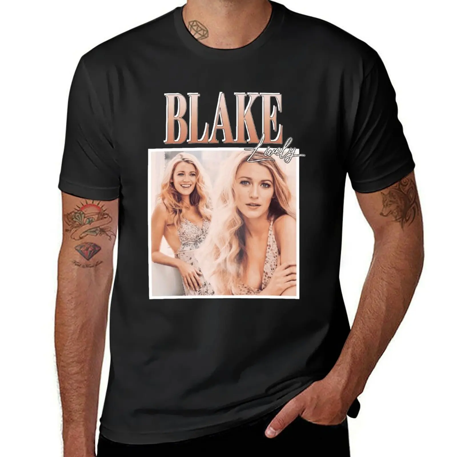 

Blake Lively T-Shirt aesthetic clothes kawaii clothes summer tops slim fit t shirts for men