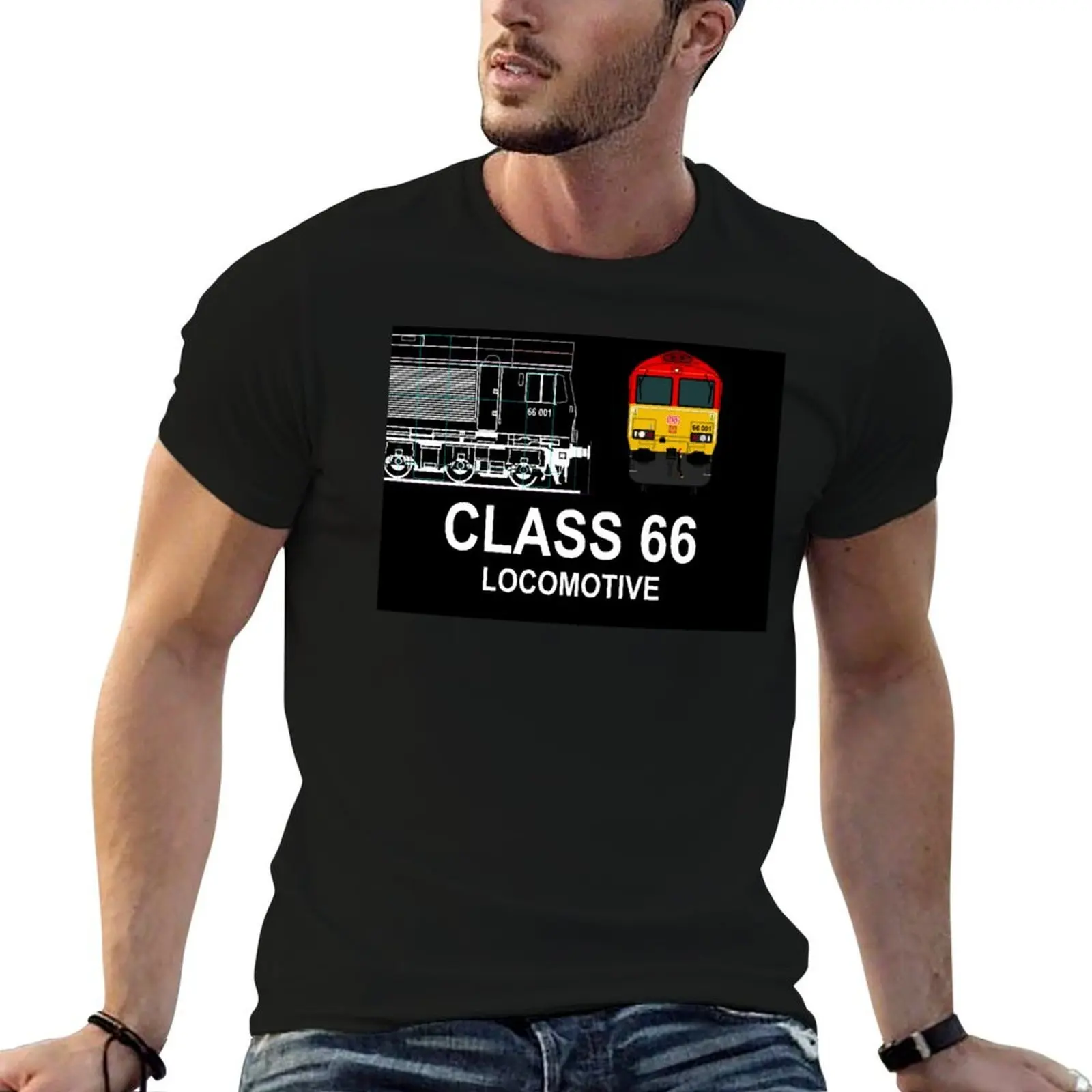 

CLASS 66 LOCOMOTIVE T-Shirt t shirt man designer t shirts for man pack white cotton t shirts man 100% T-shirt