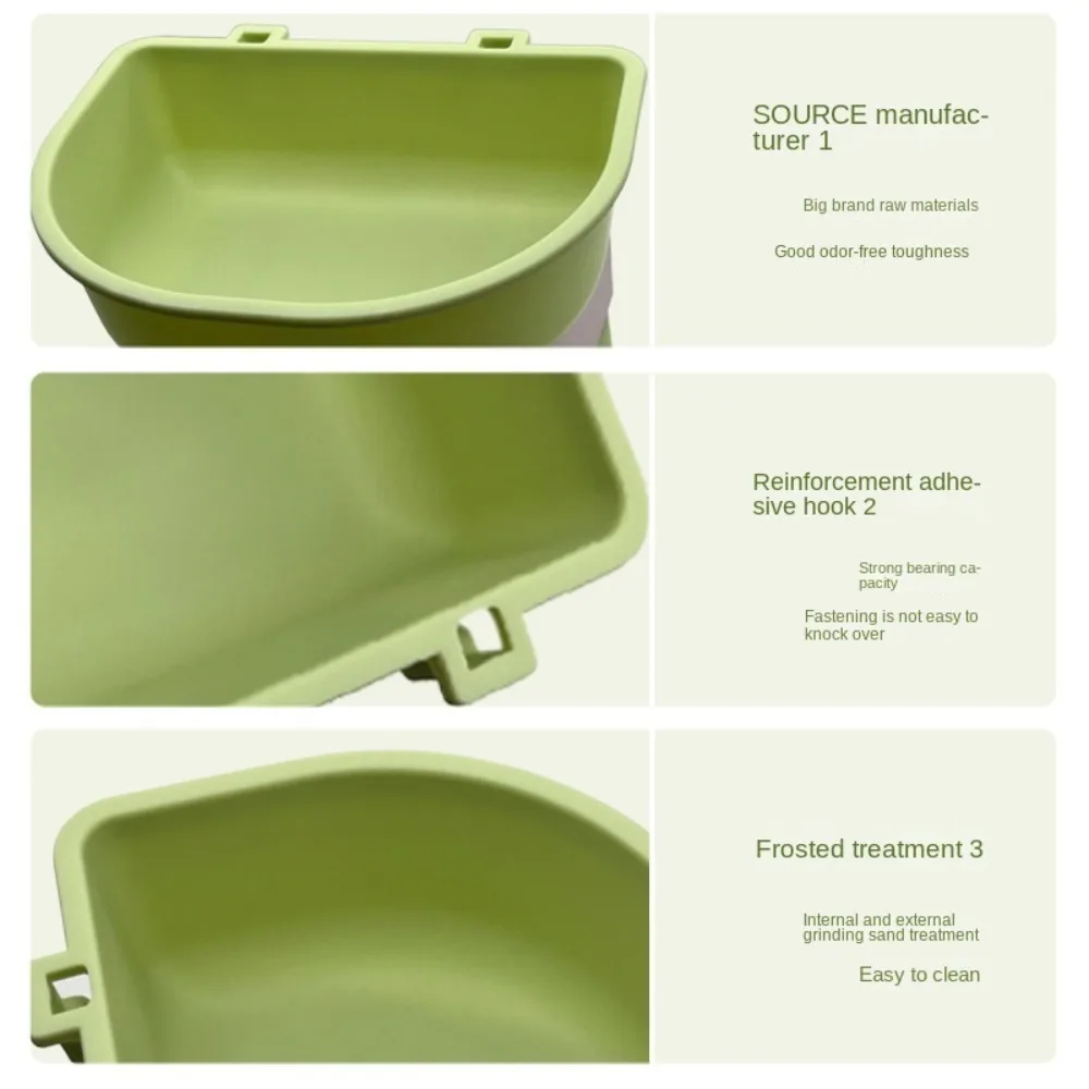 Durable Dog Hanging Bowl Portable Plastic Cheap Pet Feeding Bowl Cat Dog Food Plastic Dog Cage