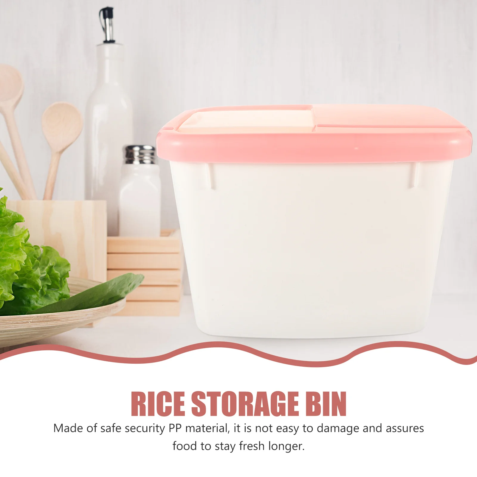 

10kg Rice Storage Bin Thick Plastic Food Grade Moisture Proof Sealed Grain Container Rice Bucket Grain Storage Bin