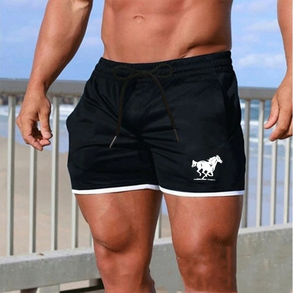 Men's outdoor summer new shorts three quarter mesh quick drying slim fit trendy brand ins casual gym sports pants