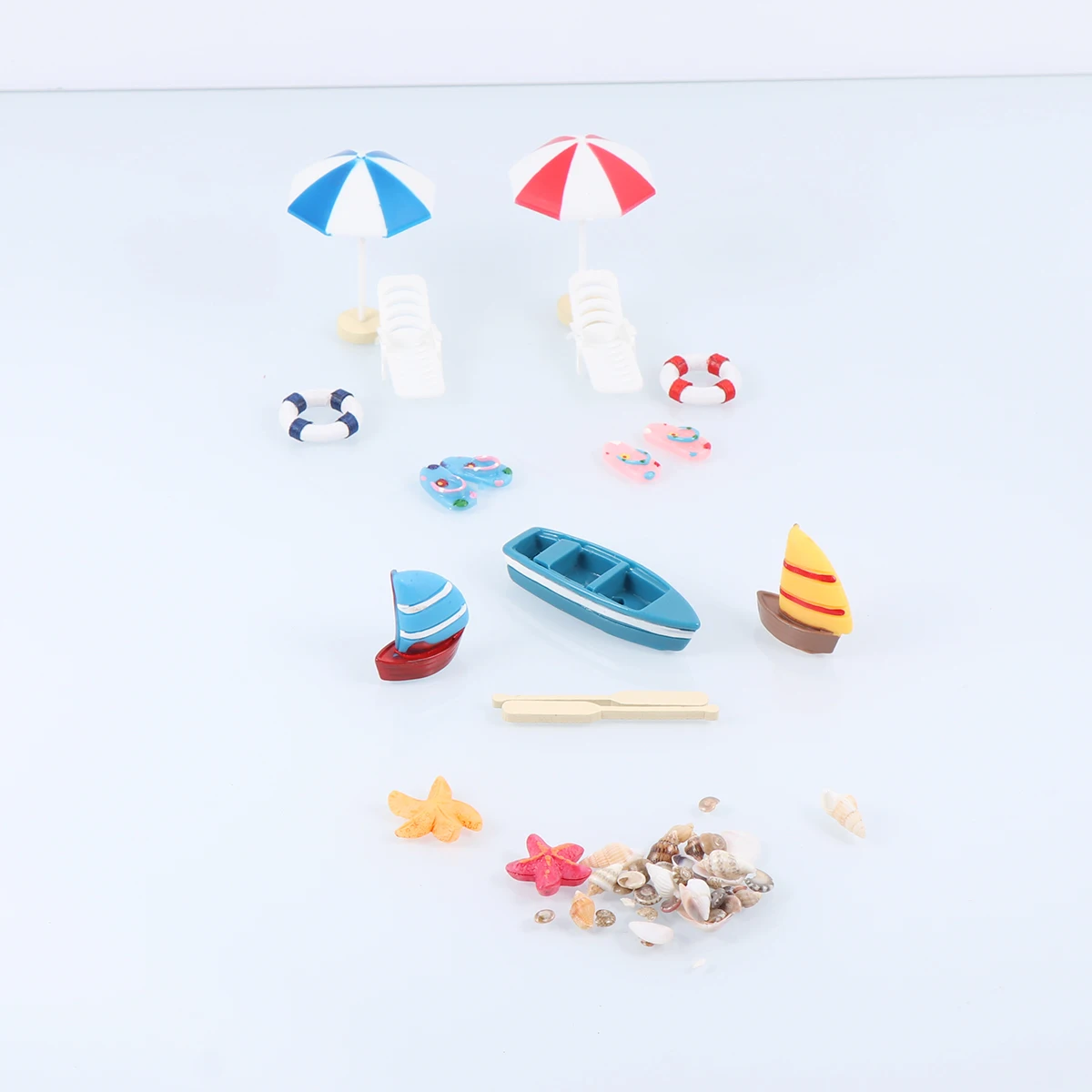 

13 Pcs Mini Beach Suit Toys Sand Castle Ornaments House Accessories Ocean Seaside