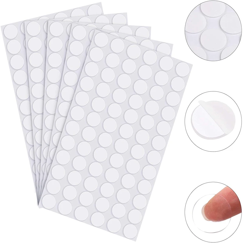 

50Pcs/Sheet Transparent Double-sided Adhesive Tape Round Glue Tape Strongly Fixe Seamless Glue Household Paste Decoration