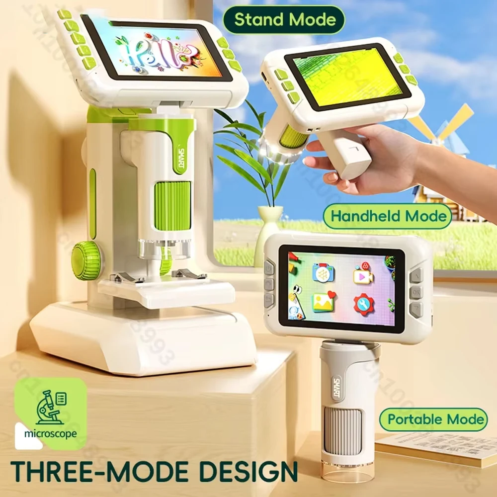 

3 in 1 Microscope 1600X Kids Science Experiment Utensils Handheld Biological Laboratory Microscope Outdoor Kids Education Toy