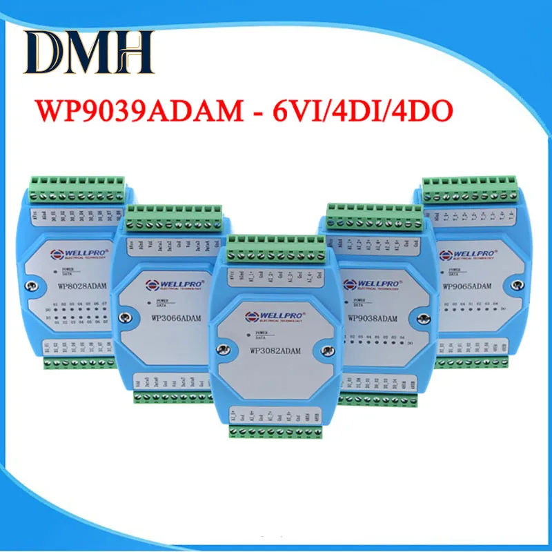 

Модуль цифрового ввода-вывода DMH .6VI / 4DI / 4DO с входом 0-10В / цифровым входом и выходом / связью RS485 MODBUS RTU WP9039ADAM Wellpro