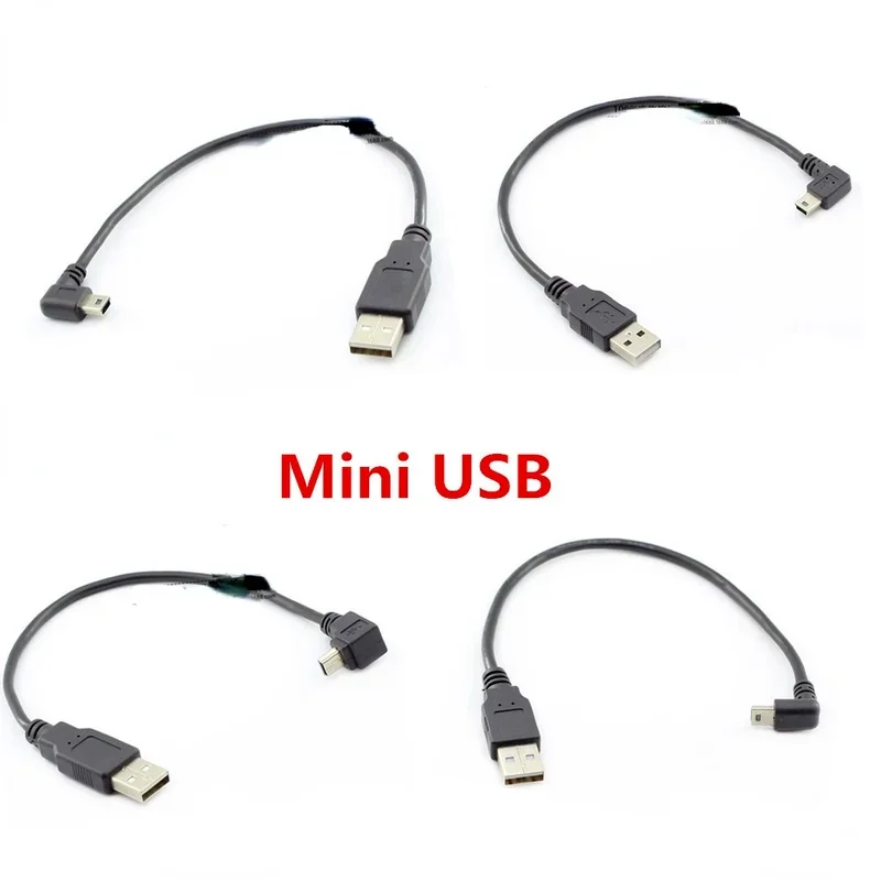 Mini Mini Usb Data Cable Elbow 90 Degree Right Angle Elbow T-port Data Cable Mini 5pin Wire Copper