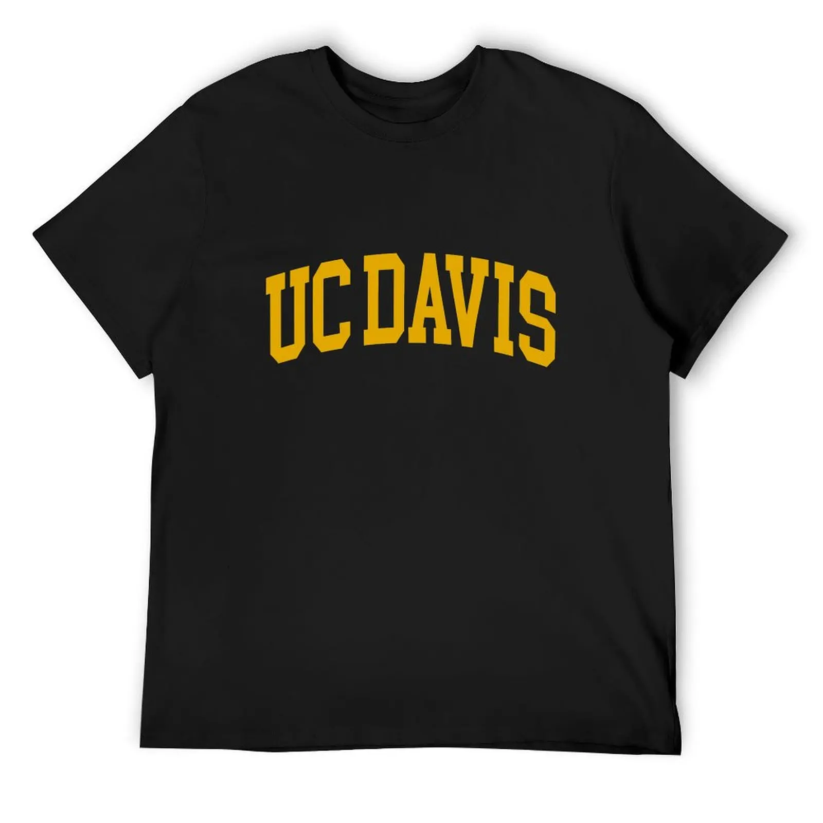 

uc davis - college font curved T-Shirt funny gifts funny shirt cotton Luxury man tops mens shirts graphic tee