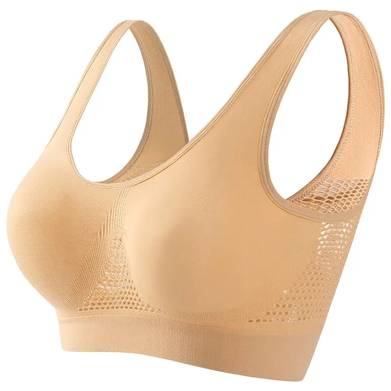 Hollow Mesh Sports Vest Shock Absorbing No Steel Ring Gathered U-Shaped Beauty Back Bra Comfortable Breathable Yoga Sports Bra