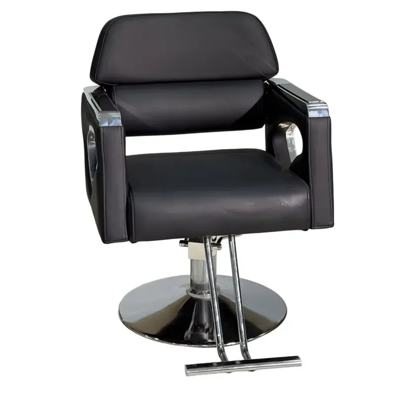 Reinforced Heavy Duty Barber Chair Thickened Pipe Rack Hydraulic Adjustable Wear Resistant Salon Styling Chair Barber Shop