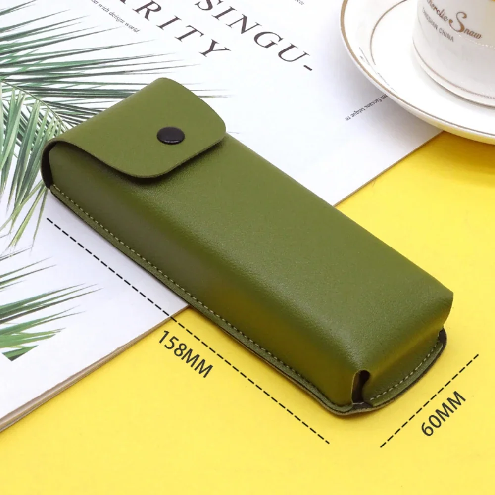 Shockproof Eyeglasses Case, Portable Snap Button Sunglasses Pouch, Soft Protective Storage Bag for Travel, Home Organization