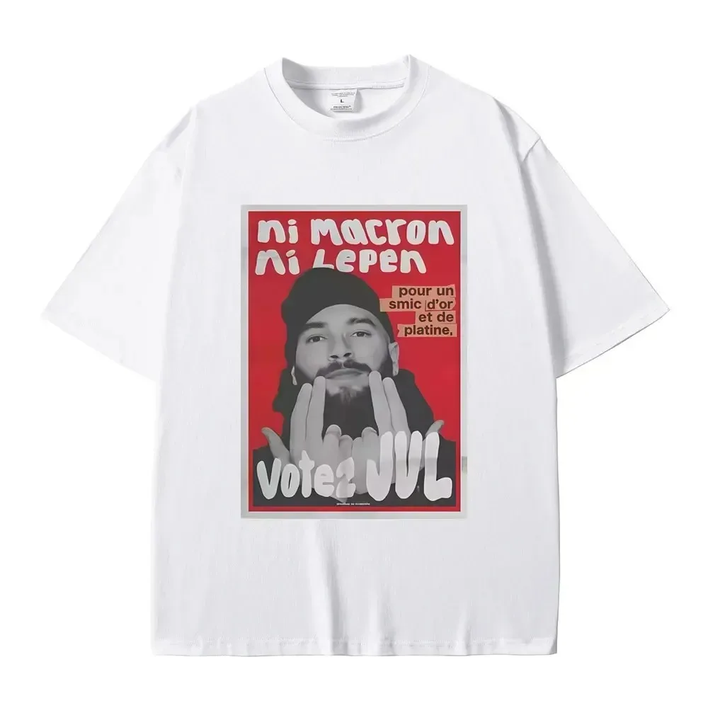 Camiseta de algodón con tributo a JUL de Ni Macron Ni Lepen, corte holgado para fanáticos del hip-hop francés, camisetas famosas de moda para mujeres y hombres