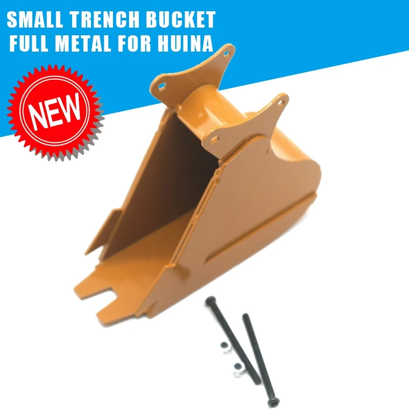 

New Small Trench Bucket Full Metal for Huina 1550 1580 1592 Excavator 1/14 RC Metal Excavator Trenching Parts