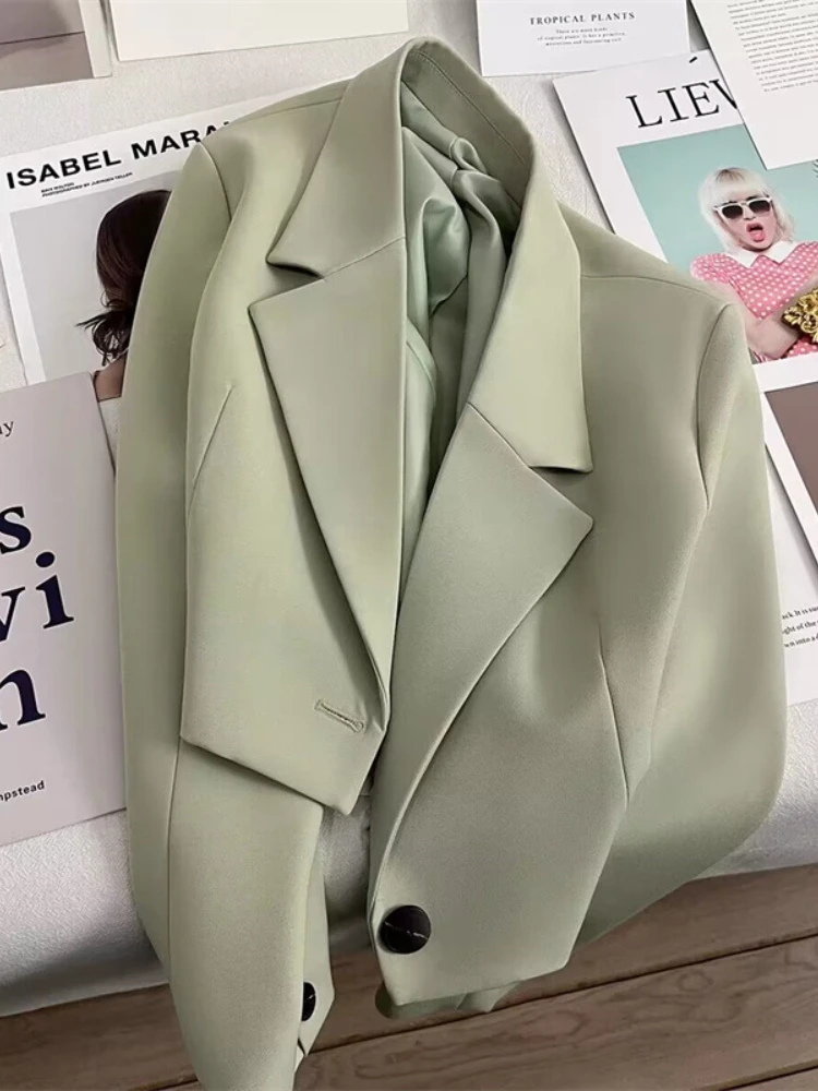 Frauen Blazer 2024 neu im Frühling Herbst Büro Dame kurze Jacke Frauen Frauen Kleidung schicke elegante jugendliche Frau Kleidung Oberbekleidung