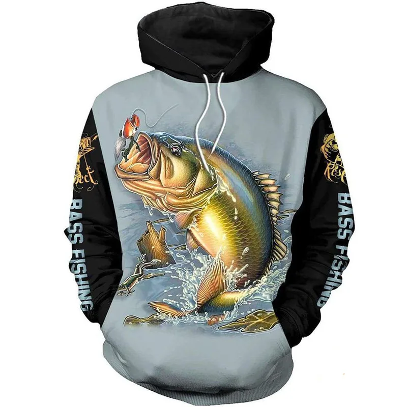 New Fashion Animal Fishing Art Harajuku Leisure Sportswear Funny 3D Printed Hoodie/sweatshirt/jacket/men\'s and Women\'s Wear