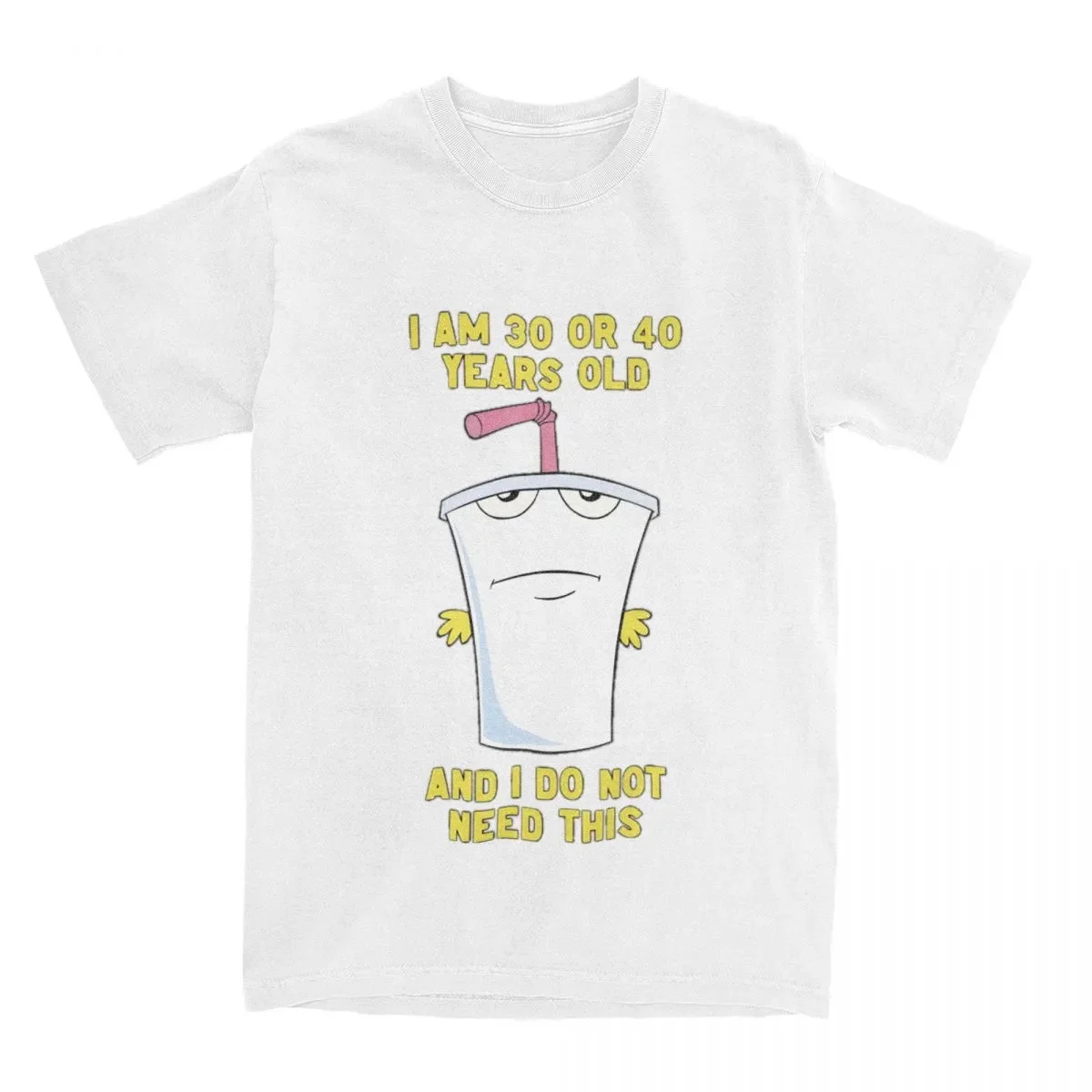 30 Or 40 Aqua Teen Hunger Force ATHF Men Women\'s T Shirt Funny Tee Shirt Short Sleeve Crew Neck T-Shirt Cotton Plus Size