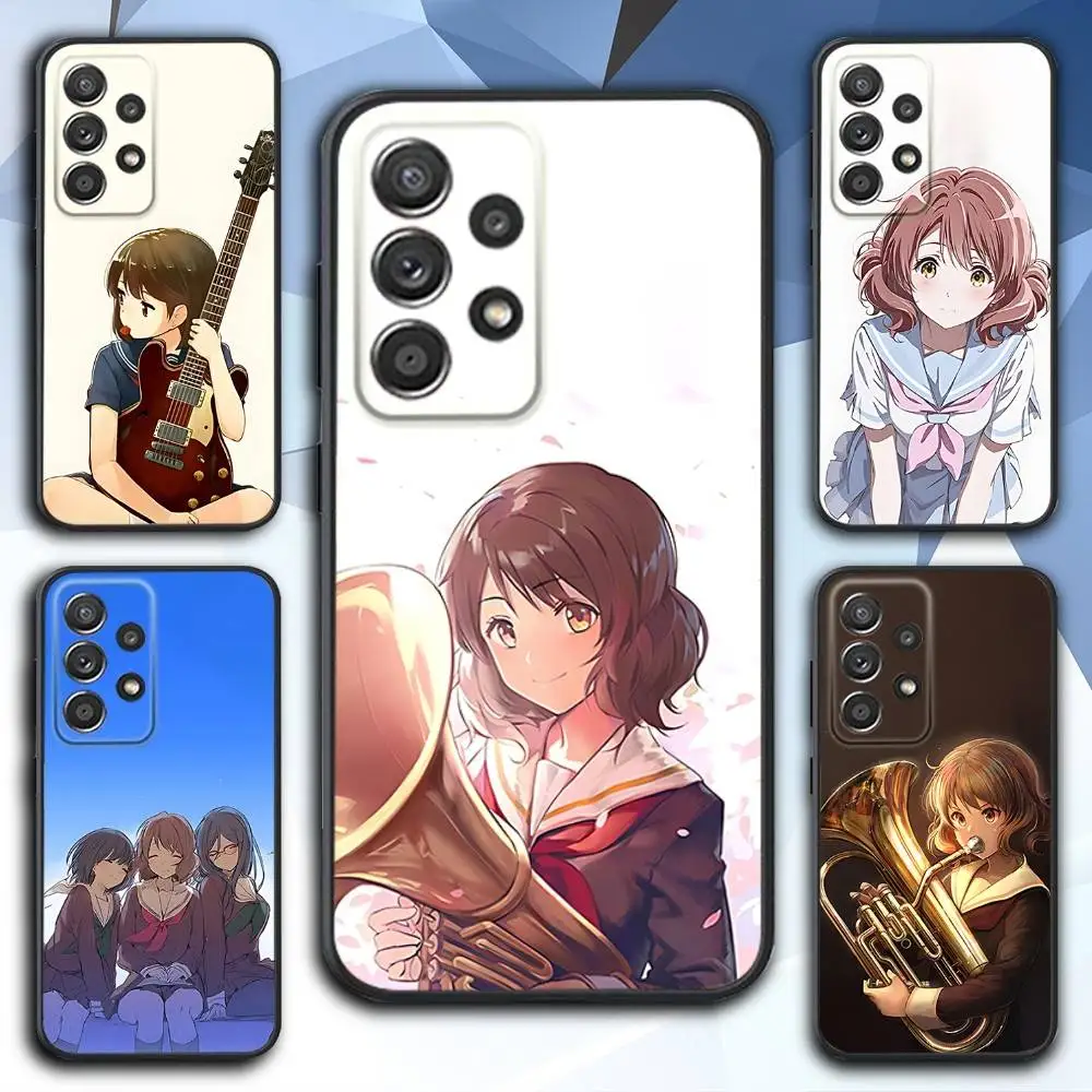

H-Hibike Anime E-Euphonium Phone Case For Samsung S 25,24,23,22,30,21,10,9,Ultra,Plus,Lite,FE,4,5 G Soft Black Case