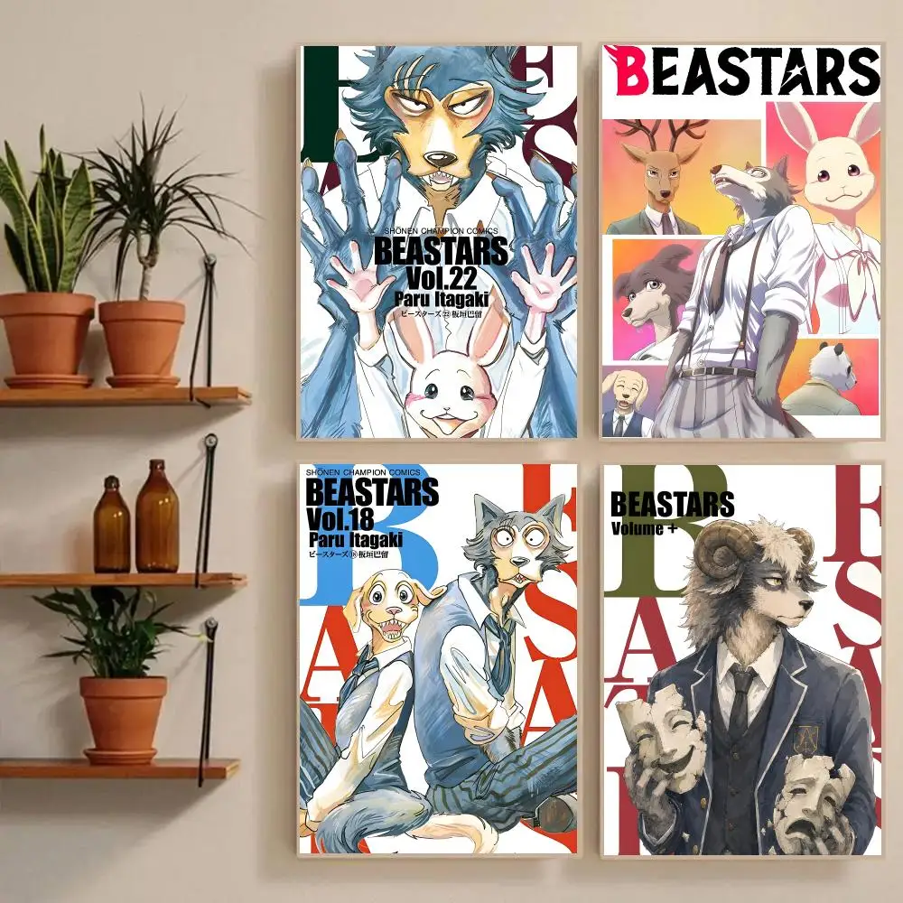 Drama Anime BEASTARS Poster Waterproof Wall Art Sticker For Bar Living Room Vintage Room Decor High Quality Print Gift