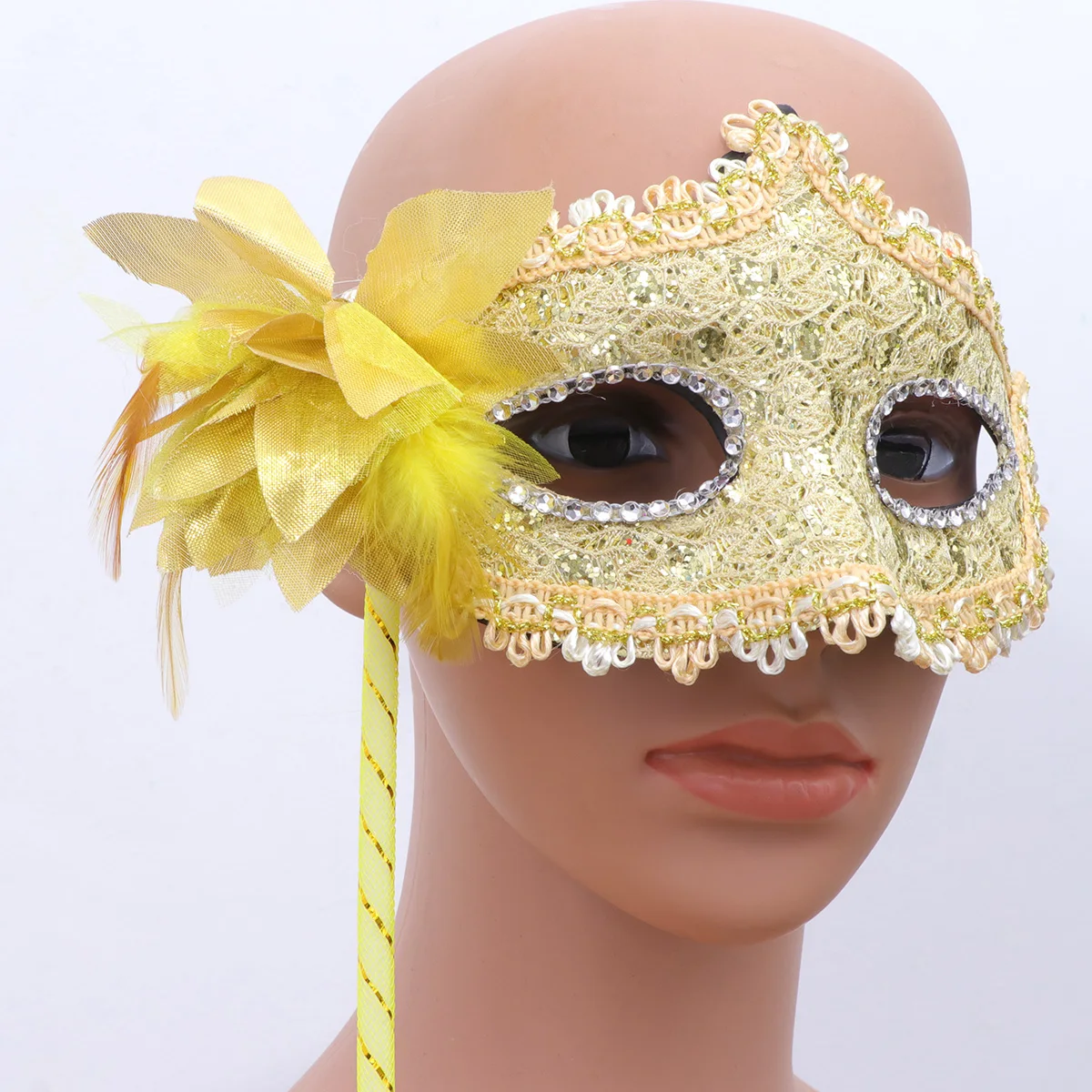 

Золотой Хэллоуин Кружева Маскарад Косплей Костюм Партии Аксессуар Для Женщин Девочек Селфи Украшения Легкий Ручной Пластик