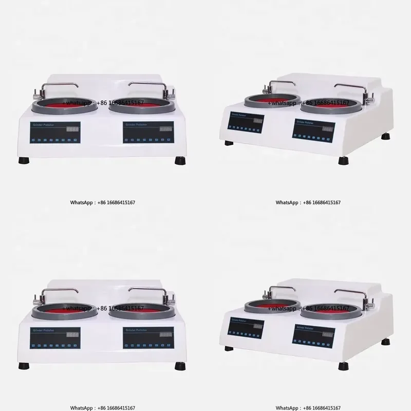 MP-2DE Metallographic Specimen Grinding And Polishing Machine With Double Disc Double Control