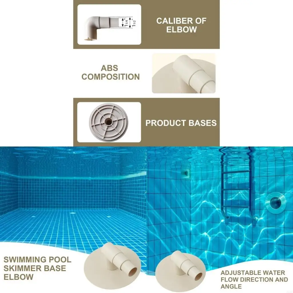 J1HF Essential Pool Cleaning Vacuum Adapter Elbow Board Quick Connection Skimmer Base