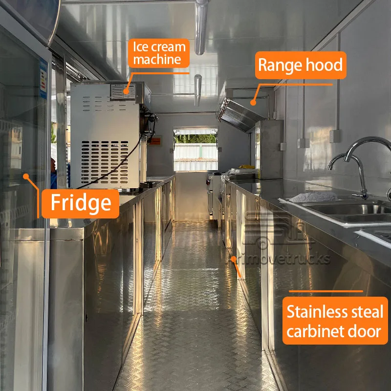 Fully Equipped Food Trailer Fast Mobile Kitchen for Pizza Coffee for Coffee Pizza Fast Food Truck Mobile Bar