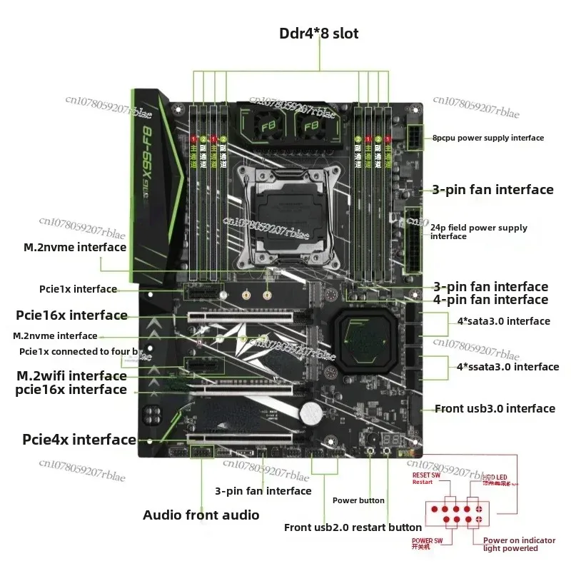 X99F8 Main Board CPU Set DDR4 Memory Multi-open Desktop E5 2666/2678/2680v3