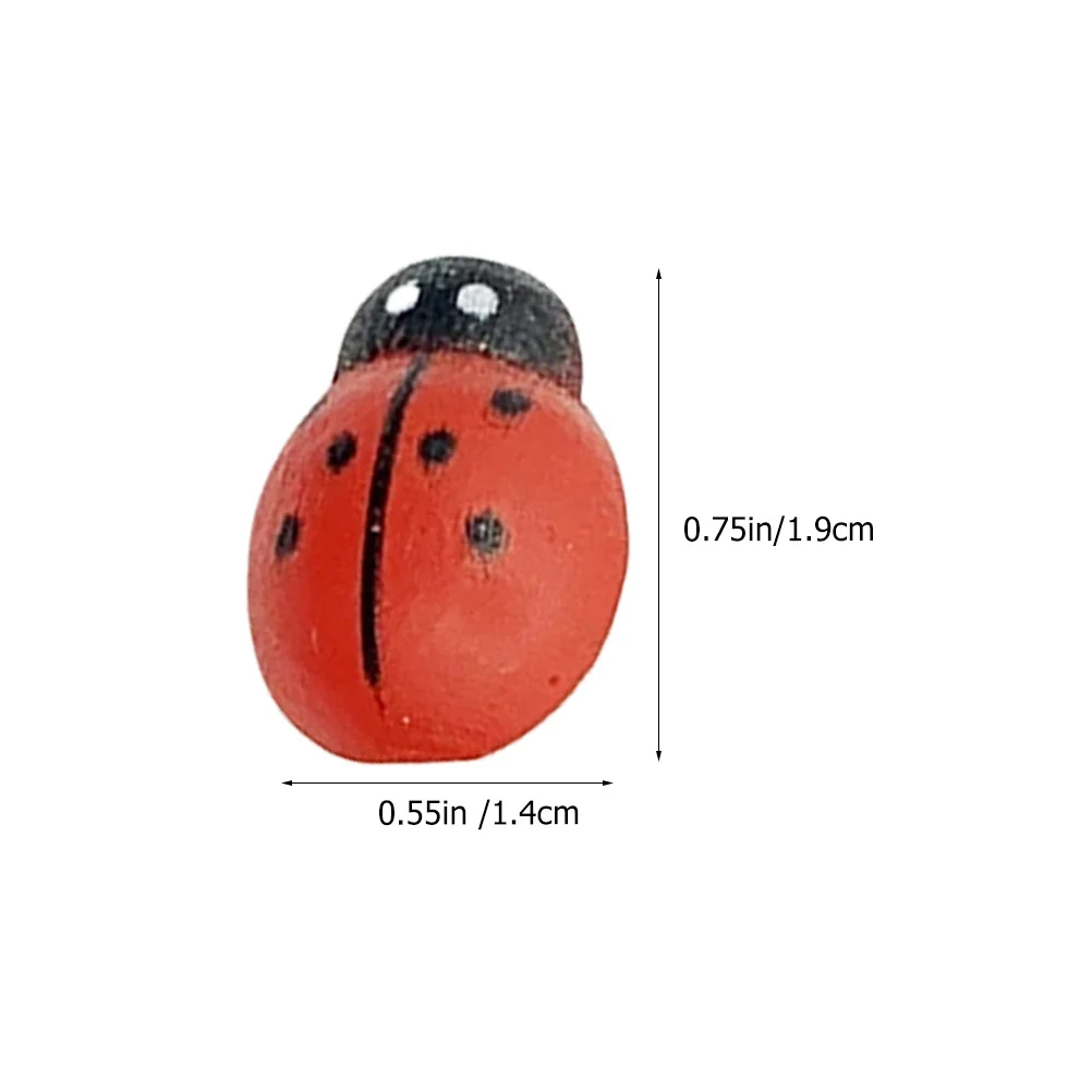 100 szt. Drewniane pinezki w kształcie biedronki, dekoracyjne pinezki do tablic korkowych, do użytku domowego i szkolnego.