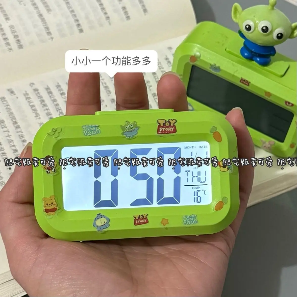 Disney Toy Story Alien sveglia fai da te carino luminoso orologio da comodino Cartoon multifunzione Desktop orologio da tavolo regalo di compleanno