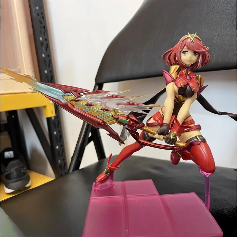 Na Stanie 22cm Xenoblade Chronicles 2 Figurka Pyra Figurki Akcji Mythra Figurka Pvc Gk Statua Model Lalka Kolekcjonerska Dekoracja Prezent
