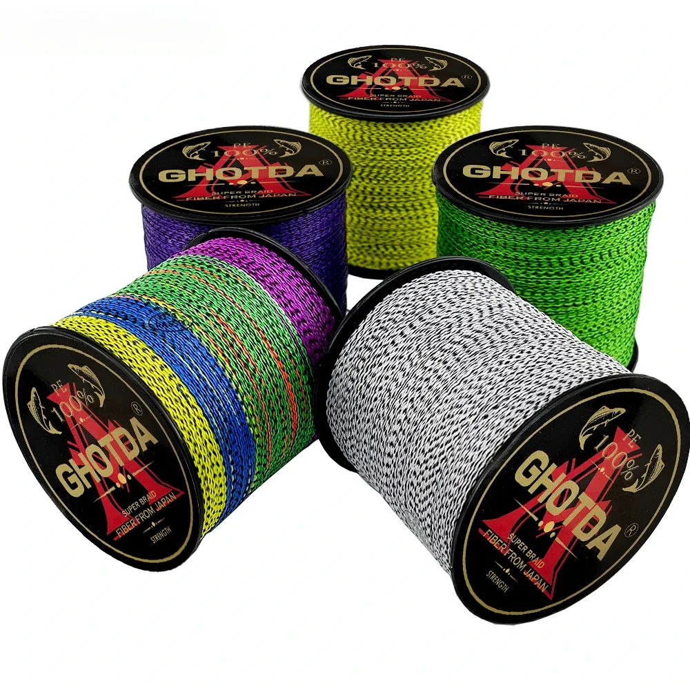 Spotted Lines 0.11-0.5mm X4 Braided Fishing Line 4 Stands Invisible Speckle Fsihing Cord 10-80LB Multifilament High Quality 300M