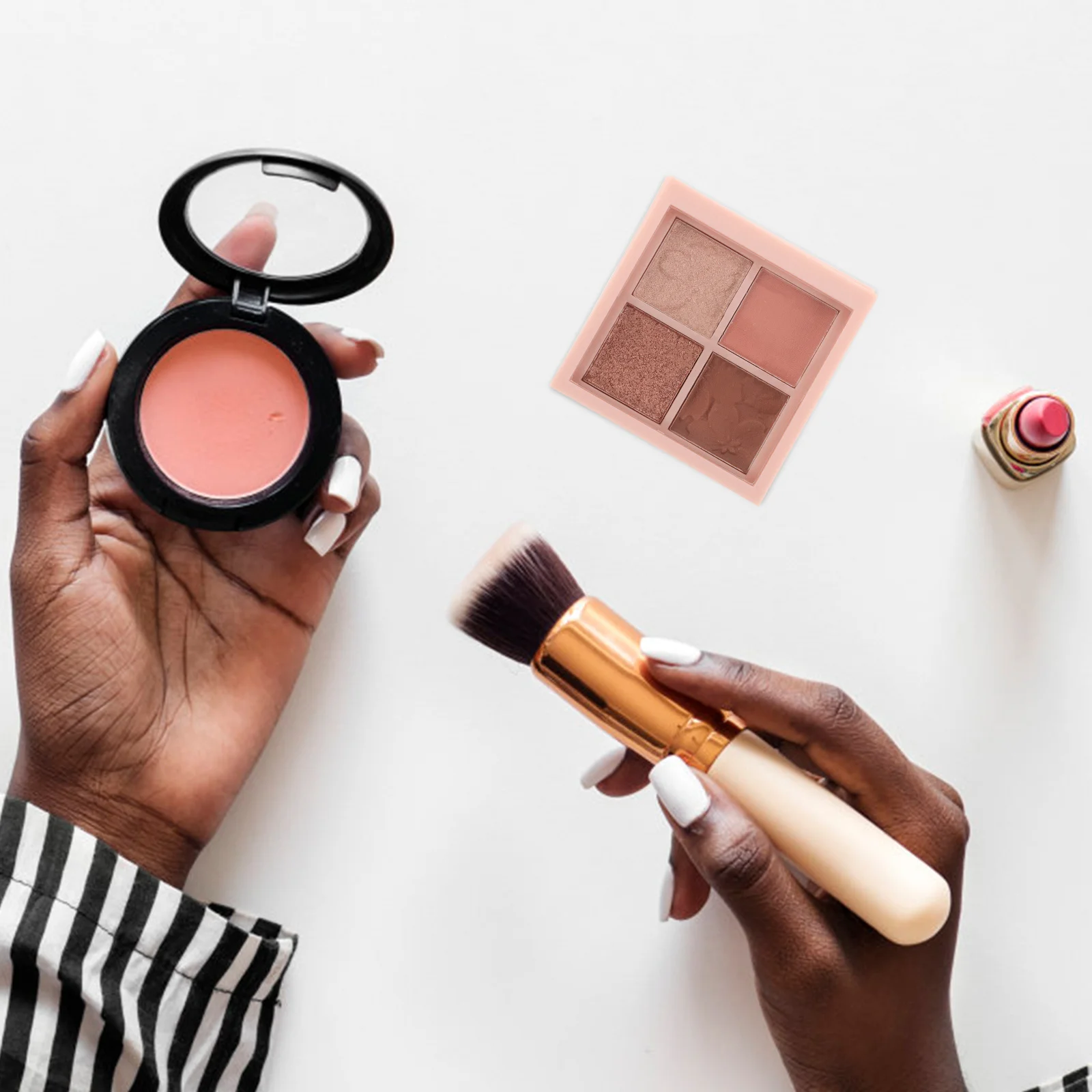 Paleta de sombras para os olhos, nude, dourada, neutra, fosca, brilhante, longa duração, resistente a vincos, tamanho de viagem, brilho compacto